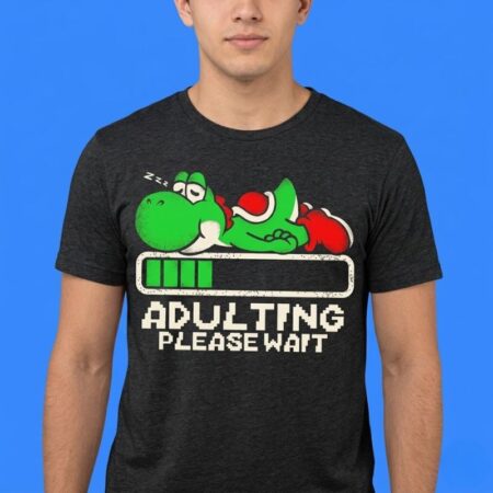 Yoshi fell asleep aduling please wait shirt tee