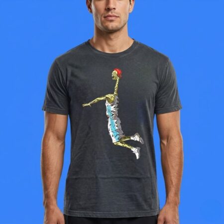 Zombie Dunk Head Basketball Graphic Shirt