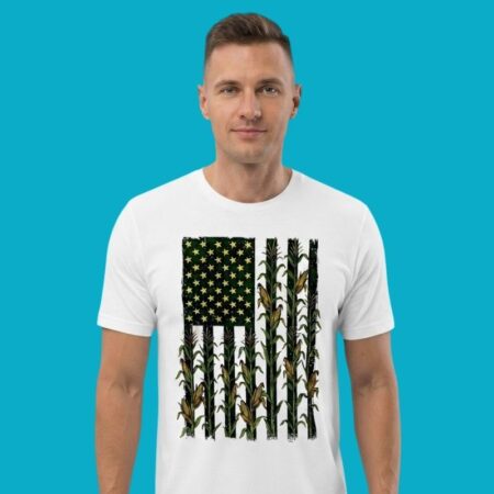 American Flag Corn Stalks Farming Shirt