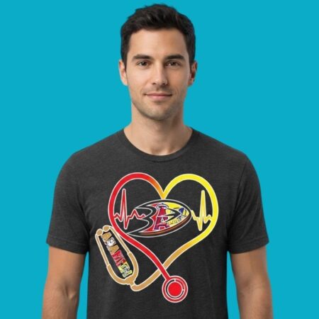 Anaheim Sports Stethoscope Heartbeat Fan Tee