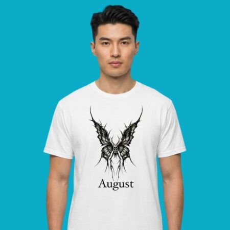 August Skull Butterfly Gothic Dark Art T-Shirt