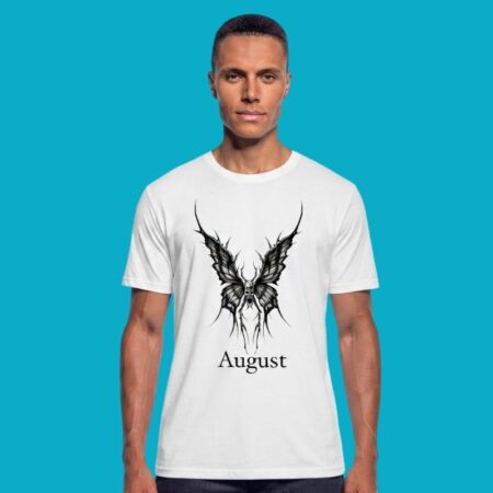 August Skull Butterfly Gothic Dark Art Tattoo T-Shirt