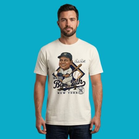Babe Ruth Yankees Legend Caricature Tee