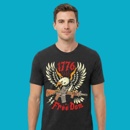 Bald Eagle And Gun 250th America Anniversary Freedom Shirt