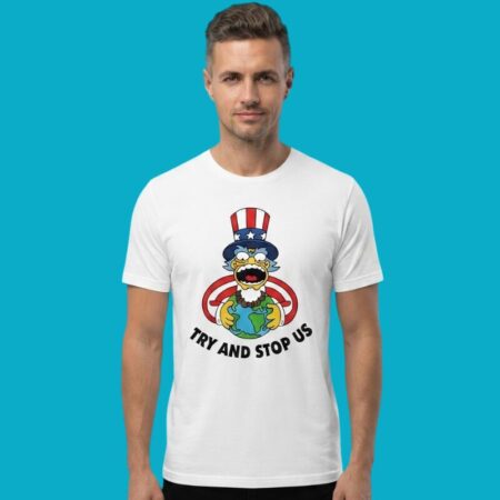 Bart Simpson Uncle Sam Try And Stop Us Patriotic Shirt