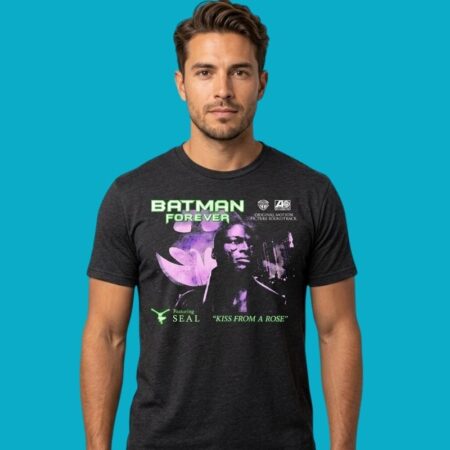 Batman Forever Featuring Seal Kiss From A Rose Retro T-Shirt