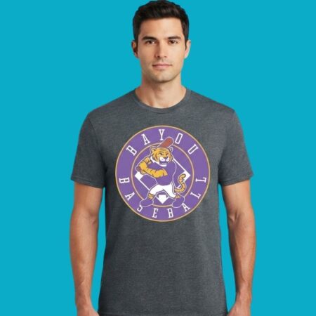 Bayou Baseball Tigers Mascot Sports Tee