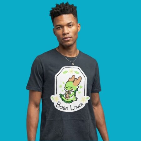 Boba Lover Cute Dragon Kawaii Bubble Tea Shirt