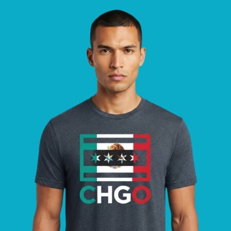 CHGO Chicago Mexico Flag Stack T-Shirt