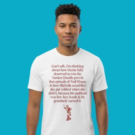 Cant Talk Im Thinking About Derek And Yankee Doodle Full House Shirt