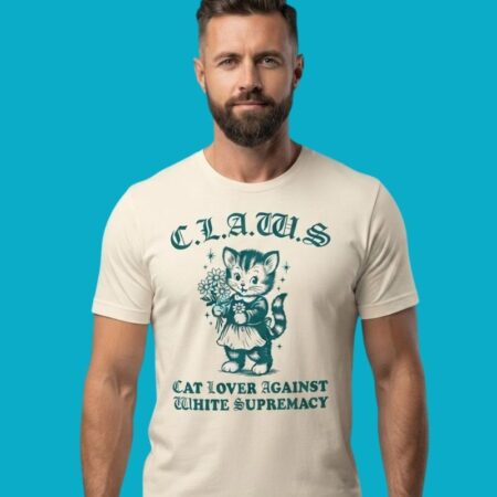 Cat Lover Against White Supremacy Tee