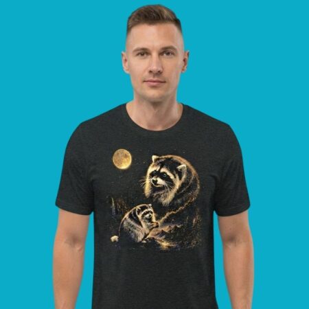 Celestial Forest Night Raccoon Nature Tee