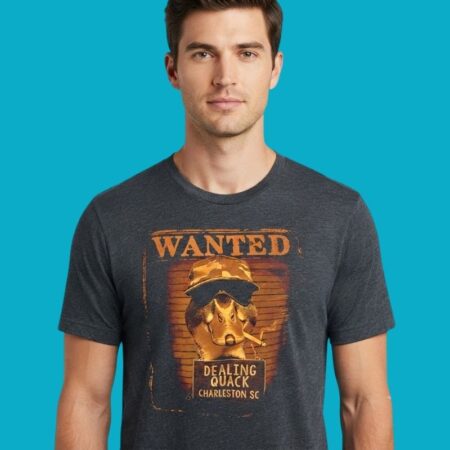 Charleston Quack Smoking Duck Humor Tee