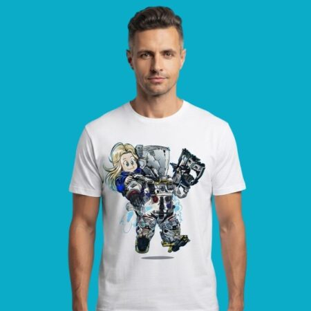 Chibi Android 18 & Titanfall Pilot DBZ T-Shirt