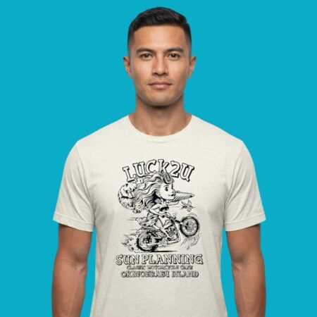 Classic Cafe Racer Island Motorcycle Graphic Tee