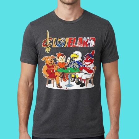 Cleveland Sports Mascots Poker Game Graphic Tee