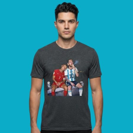 Cristiano Ronaldo Lionel Messi Argentina Smoking Beer Cup 26 Shirt