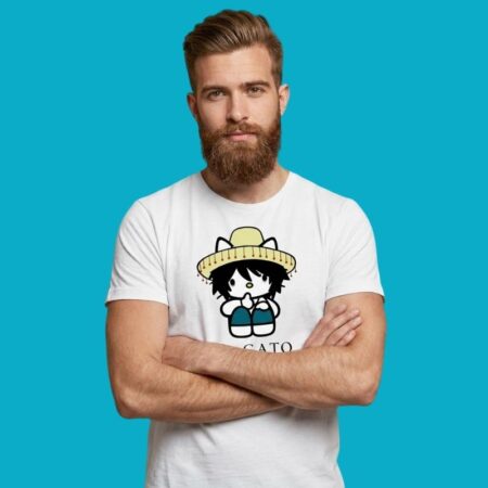 Cute Cat Detective Anime Mashup Graphic Tee