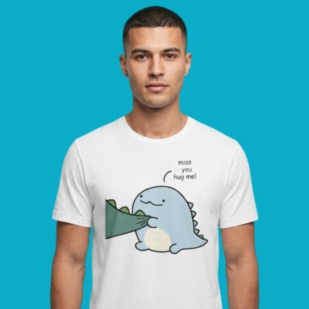 Cute Dinosaur Miss You Hug Me Kawaii Dino T-Shirt