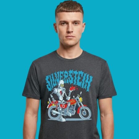 Cyberpunk Robot Biker Post Hardcore Tee