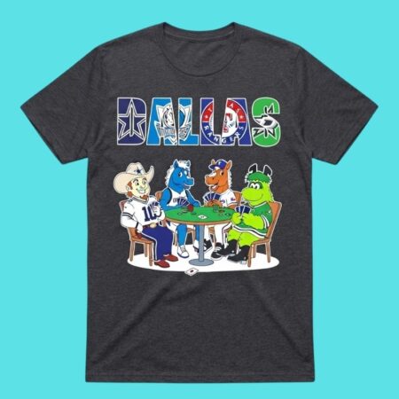 Dallas Sports Mascots Poker Table Fan Tee