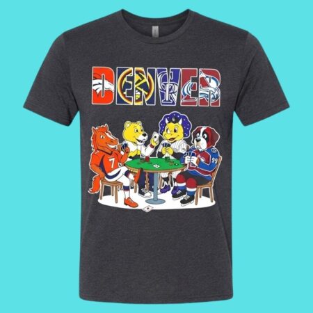 Denver Sports Mascots Poker Table Fan Tee