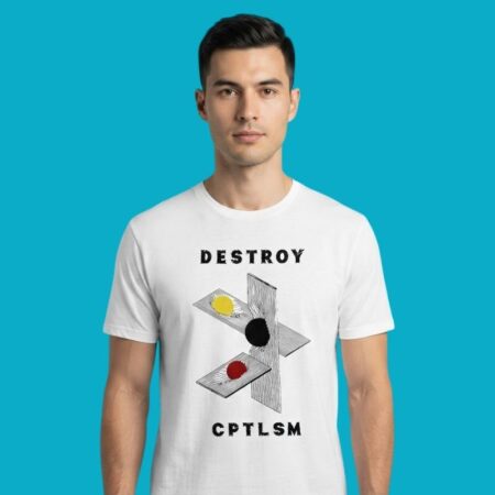 Destroy Cptlsm Anti-Capitalism Political Art T-Shirt