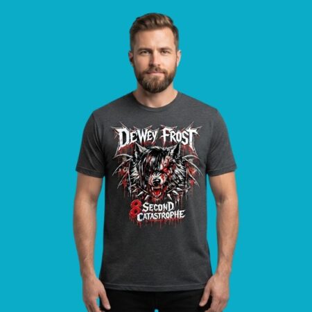 Dewey Frost 8 Second Catastrophe Heavy Metal Band Shirt