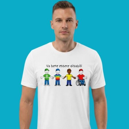 Disability Rights Support Italian Slogan Tee