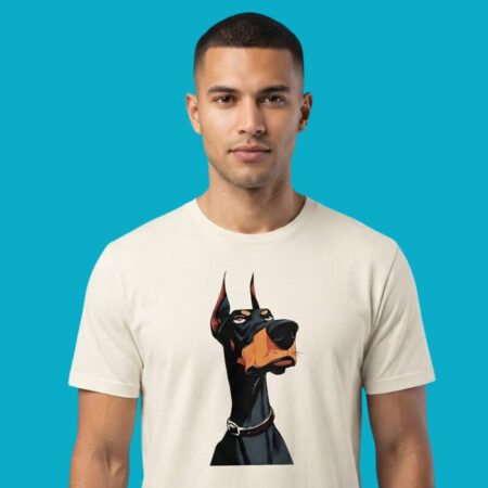 Doberman Pinscher Portrait Artistic Dog Lover Shirt