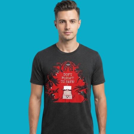 Don't Forget To Save Typewriter Video Game T-Shirt