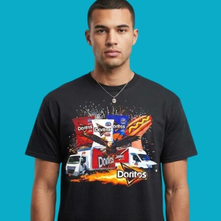 Doritos America 250th Anniversary Eagle Hot Dog Fireworks T-Shirt