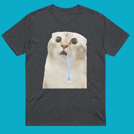 Drooling Cat Cute Pet Graphic Tee