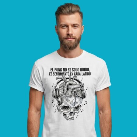 El Punk No Es Solo Ruido Es Sentimiento Skull Music Shirt