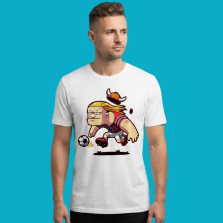 Erling Haaland Viking Norway Soccer Cartoon Tee