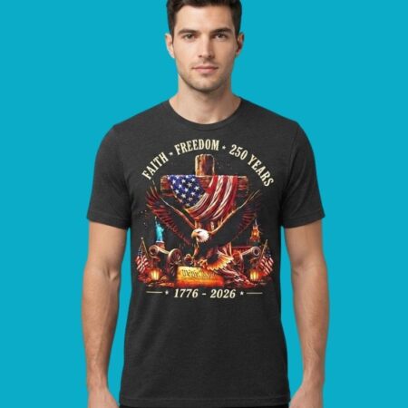 Faith Freedom 250 Years 1776 2026 We The People American Eagle Shirt