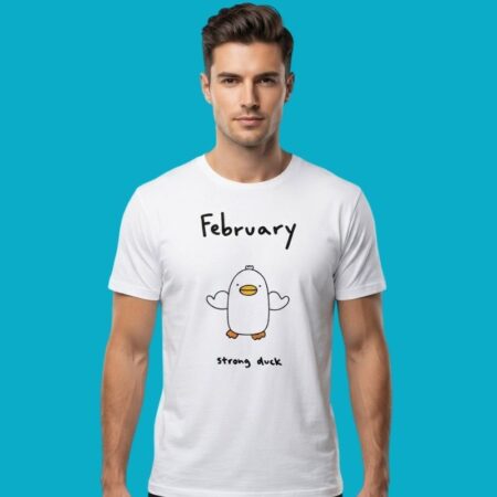 February Strong Gym Duck Cute Animal Tee