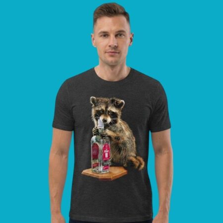 Footballer Raccoon Gin Brand Meme Tee