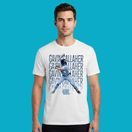 Gavin Gallaher North Carolina Tar Heels Slugger Baseball Shirt