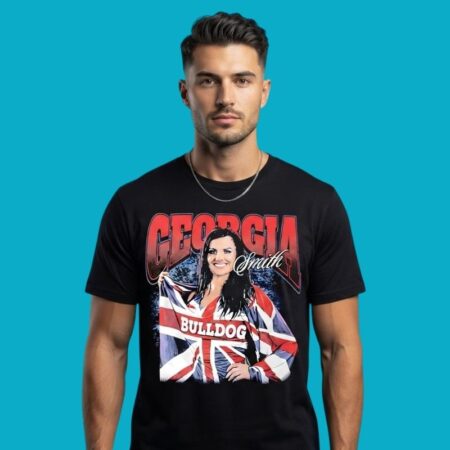 Georgia Smith Bulldog Union Jack Wrestling Pride T-Shirt