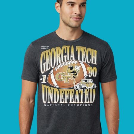 Georgia Tech Ramblin Wreck Undefeated 90 National Champions Shirt