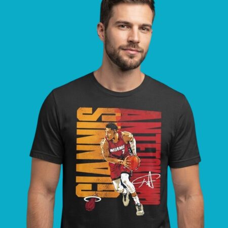 Giannis Antetokounmpo Miami Heat Basketball Signature Shirt