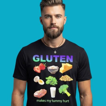 Gluten Makes My Tummy Hurt Celiac Tee