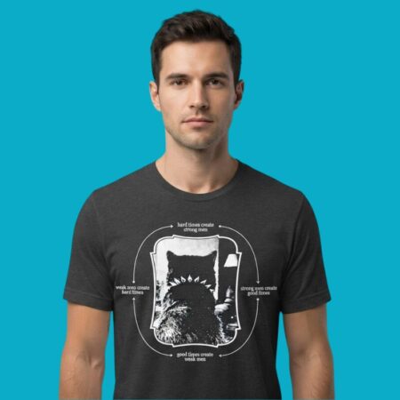Hard Times Create Strong Men Cycle Cat Shirt