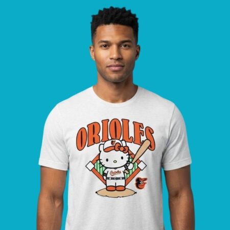 Hello Kitty x MLB Baltimore Orioles Batter Shirt