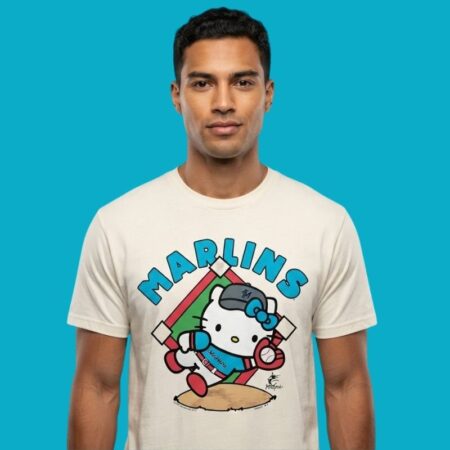 Hello Kitty x MLB Miami Marlins Catch Shirt