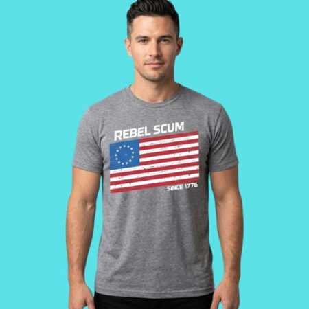 Historic Patriotic Rebel Flag Graphic Tee