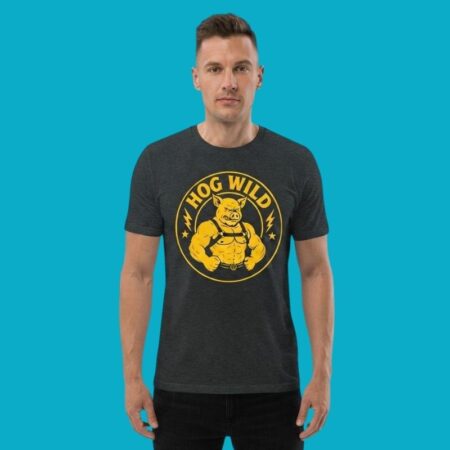 Hog Wild Muscular Pig Funny Graphic Shirt