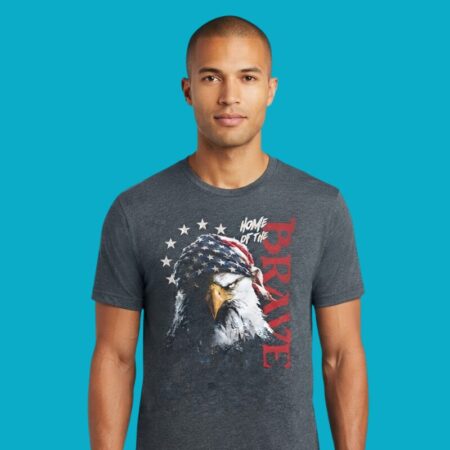 Home Of The Brave American Eagle Patriotic Shirt