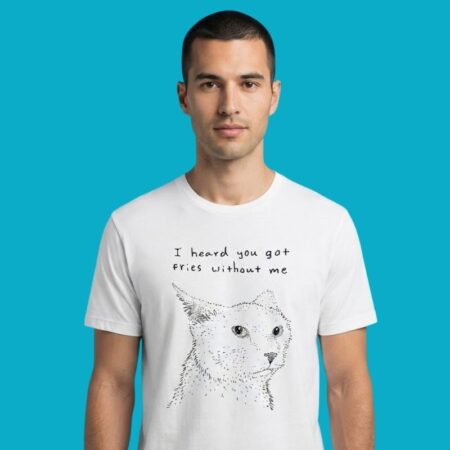 I Heard You Got Fries Without Me Cat Tee